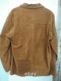 Vintage Buckskin suede Leather Shirt Men's L Great Condition Tagged Berman