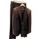 Vintage Buffalo Country Western Wear Brown 2 Piece Suit Pearl Snap Pants 42R 34