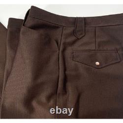 Vintage Buffalo Country Western Wear Brown 2 Piece Suit Pearl Snap Pants 42R 34