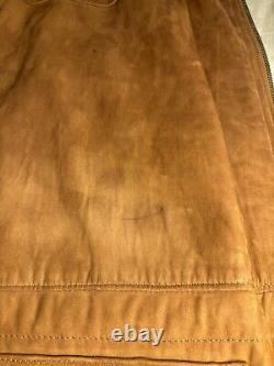 Vintage COACH Western Style Leather Zip Jacket! Large! Front Messenger Pockets