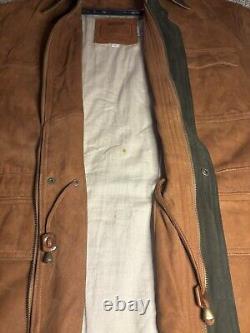 Vintage COACH Western Style Leather Zip Jacket! Large! Front Messenger Pockets