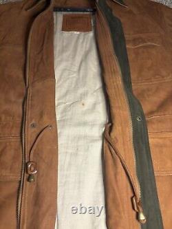 Vintage COACH Western Style Leather Zip Jacket! Large! Front Messenger Pockets