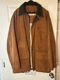 Vintage COACH Western Style Leather Zip Jacket! Large! Front Messenger Pockets