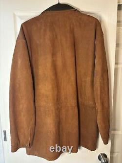 Vintage COACH Western Style Leather Zip Jacket! Large! Front Messenger Pockets