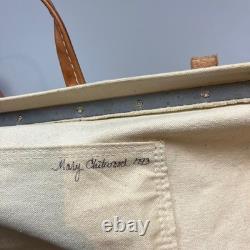 Vintage Canvas Duffel Bag Unisex Large Cream Western Cowboy Hand Painted 1993