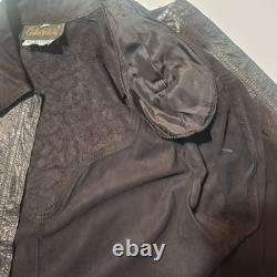 Vintage Carlos Falchi Tooled Leather Western Shirt Made in Italy Designer Rare