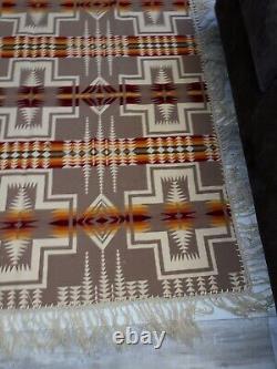 Vintage Chief Joseph Wool Pendleton Beaver State Southwest Aztec Western Blanket