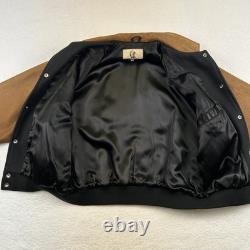 Vintage Chippewa Boots USA Varsity Jacket Mens Large Wool Leather Western