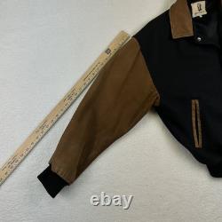 Vintage Chippewa Boots USA Varsity Jacket Mens Large Wool Leather Western