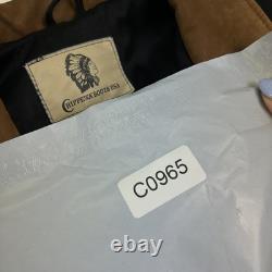 Vintage Chippewa Boots USA Varsity Jacket Mens Large Wool Leather Western