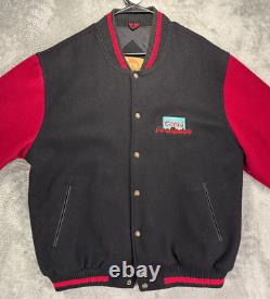 Vintage Coors Light Letterman Jacket Pro Rodeo Chute Out Western Quilt-Lined 90s