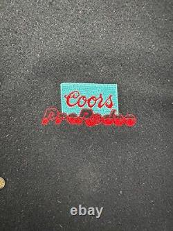 Vintage Coors Light Letterman Jacket Pro Rodeo Chute Out Western Quilt-Lined 90s