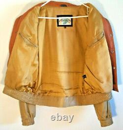 Vintage Cottonwood Creek men's size Large western leather jacket coat bomber