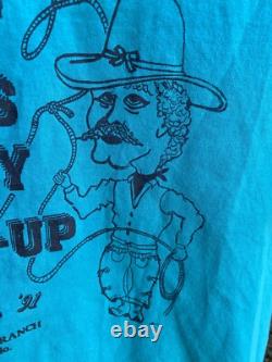 Vintage Cowboy Western T Shirt Stiles Family Round Up Echo Basin Ranch 1990s L