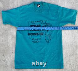 Vintage Cowboy Western T Shirt Stiles Family Round Up Echo Basin Ranch 1990s L