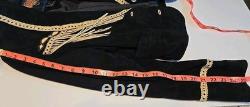 Vintage Cripple Creak black suede westerns woman's jacket with fringe. Size XL