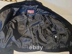 Vintage Cripple Creak black suede westerns woman's jacket with fringe. Size XL