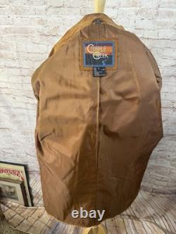 Vintage Cripple Creek Brown Suede Embroidered Jacket Western Cowboy Cowgirl L