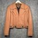 Vintage Cripple Creek Leather Jacket Womens Size L Beautiful Fringe Stud Western
