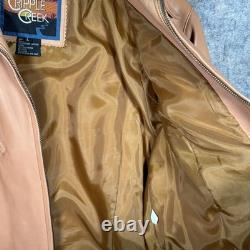 Vintage Cripple Creek Leather Jacket Womens Size L Beautiful Fringe Stud Western