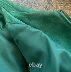 Vintage Cripple Creek Turquoise Leather Fringe Jacket Western Women's Size Large