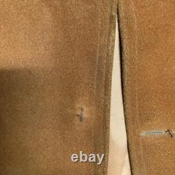 Vintage De La Garza 1960's Leather Fringe Jacket Western Heavy Suede XL Size 46