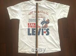 Vintage Deadstock Levi Strauss & Co T Shirt L 90s USA Cowboy Western Levi's Nos