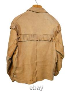 Vintage Deerskin Leather Western Jacket / Fringe Buckskin / 1970s / M/L