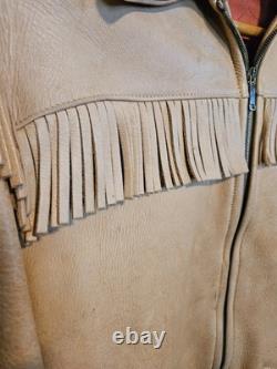 Vintage Deerskin Leather Western Jacket / Fringe Buckskin / 1970s / M/L