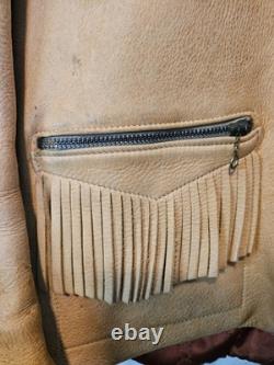 Vintage Deerskin Leather Western Jacket / Fringe Buckskin / 1970s / M/L