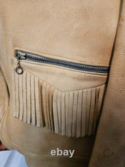 Vintage Deerskin Leather Western Jacket / Fringe Buckskin / 1970s / M/L