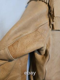Vintage Deerskin Leather Western Jacket / Fringe Buckskin / 1970s / M/L