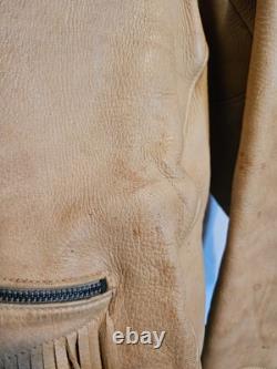 Vintage Deerskin Leather Western Jacket / Fringe Buckskin / 1970s / M/L
