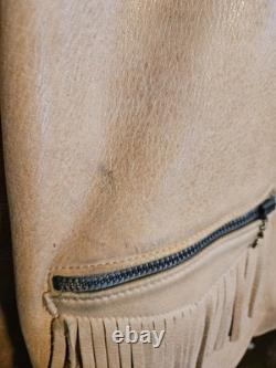Vintage Deerskin Leather Western Jacket / Fringe Buckskin / 1970s / M/L