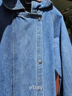 Vintage Denim 3D Embossed Duster The End of the Trail Western Native American