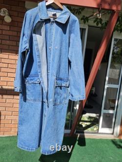 Vintage Denim 3D Embossed Duster The End of the Trail Western Native American