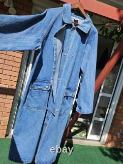 Vintage Denim Embossed, Duster, Western, Aztec, Jean Jacket