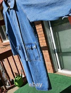 Vintage Denim Embossed, Duster, Western, Aztec, Jean Jacket