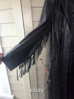 Vintage Diamond Leathers Men's Fringed Cowboy Jacket Western Style Duster Large