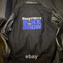 Vintage Easyriders Bike Show steer brand leather jacket Size L Embroidered