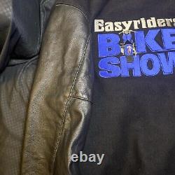 Vintage Easyriders Bike Show steer brand leather jacket Size L Embroidered