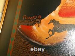 Vintage Franco Painting Artmaster Studios Fancy Boots 42×63 1980s LARGE