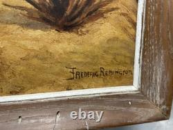 Vintage Frederic Remington Apache AmbushWestern Print 18x 24 Framed