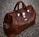 Vintage Gil Holsters Limited Edition HEAVY Caramel Leather Widemouth Duffel Bag