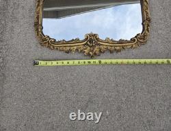 Vintage Gold Ornate Wall Mirror Hollywood Regency Baroque Style Arch Frame Large