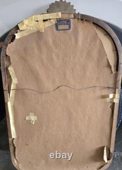 Vintage Gold Ornate Wall Mirror Hollywood Regency Baroque Style Arch Frame Large