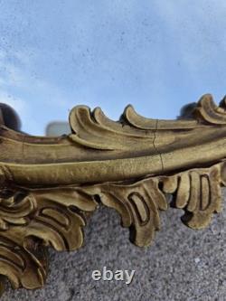 Vintage Gold Ornate Wall Mirror Hollywood Regency Baroque Style Arch Frame Large