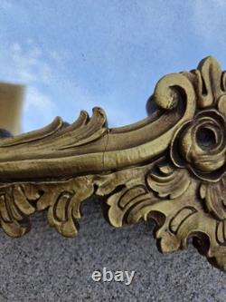 Vintage Gold Ornate Wall Mirror Hollywood Regency Baroque Style Arch Frame Large