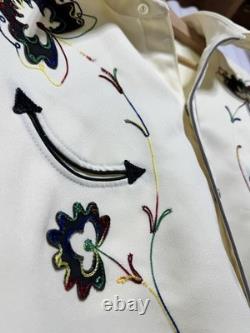 Vintage H Bar C California Long tail Ranchwear Embroidered Western Shirt Mens XL