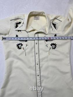 Vintage H Bar C California Long tail Ranchwear Embroidered Western Shirt Mens XL